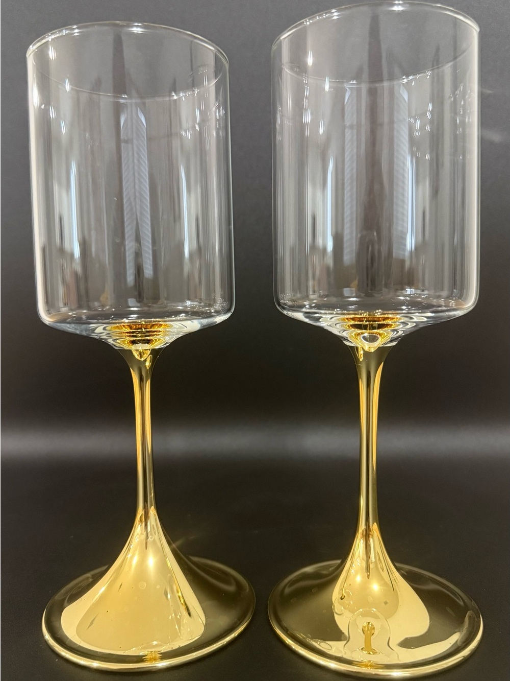 2 Wine Glasses Anthropologie Morgan Collection
